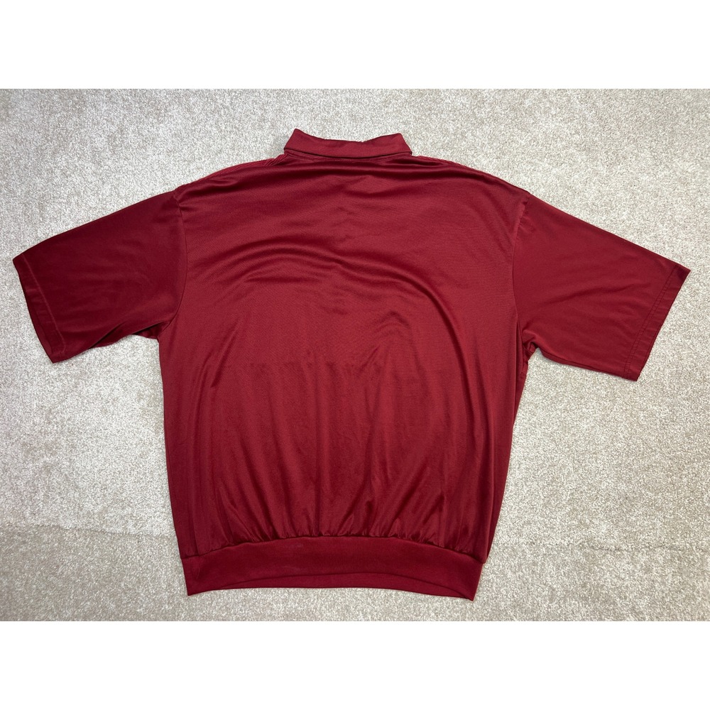Vtg 90s Classics by Palmland Mens 2XLT Burgundy Collared Pocketed SS Polo Shirt - Picture 2 of 9